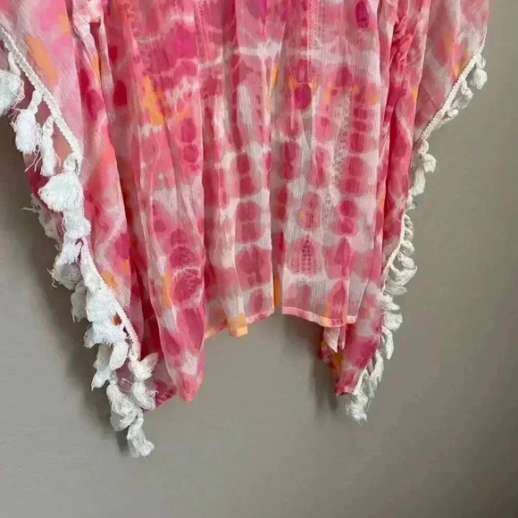 Steve Madden Tie Dye Eyelet Bathing Suit Coverup - Picture 10 of 12